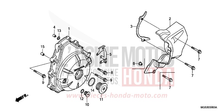 A.C. GENERATOR COVER for NC700X Dual Cluth ABS MAGNA RED (R201) from 2013